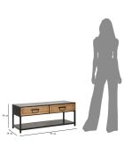 Meuble TV Hanoi noir/marron - 95x38x38 cm