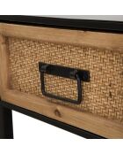 Console Hanoi noir/beige - 120x35x78 cm