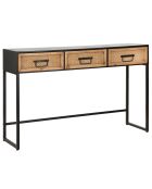 Console Hanoi noir/beige - 120x35x78 cm