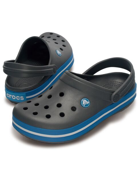Crocbands Charcoal gris et bleu