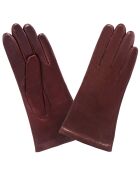 Gants en Cuir d'Agneau bordeaux