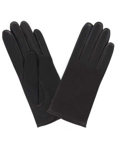 Gants en Cuir d'Agneau chocolat