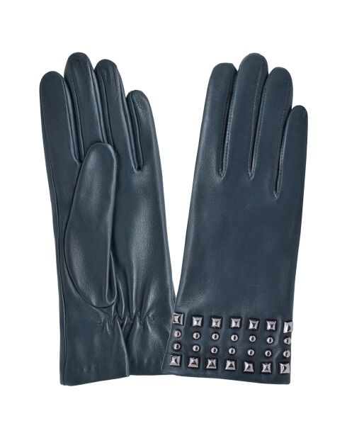 Gants en Cuir d'Agneau aluminium