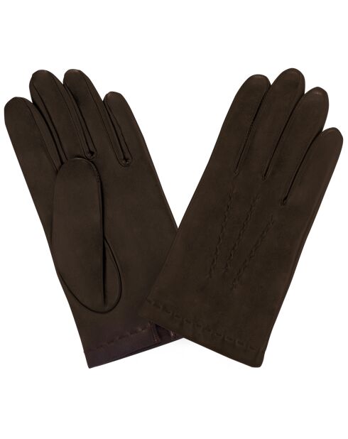 Gants en Cuir d'Agneau bruns