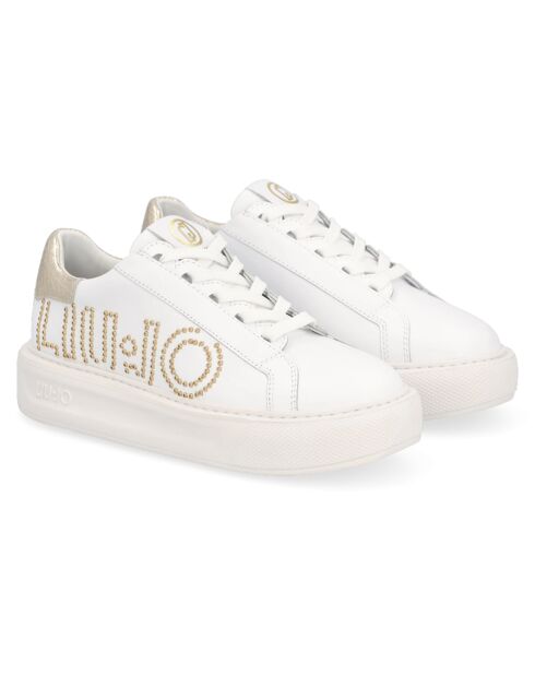 Sneakers Kylie en Cuir blanc/doré