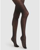 Collants Plumetis 30 deniers noirs