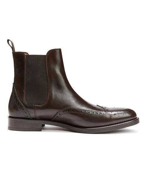 Bottines en Cuir Pablo marron foncé