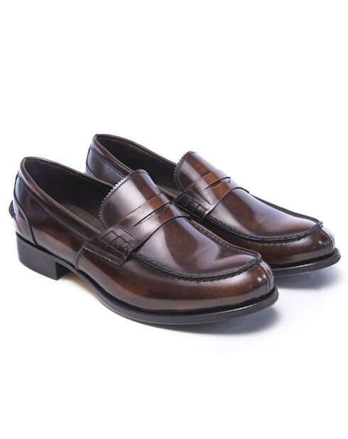 Mocassins en Cuir Penny marron