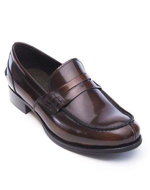 Mocassins en Cuir Penny marron