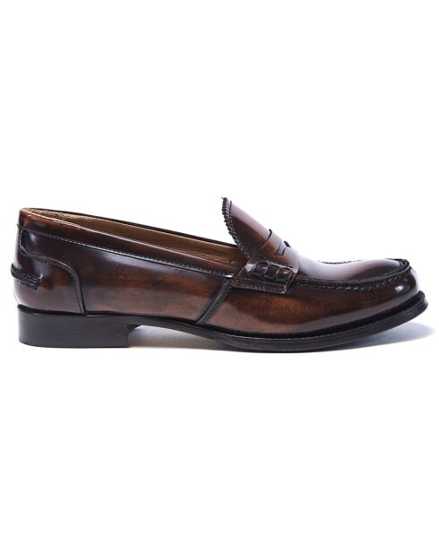 Mocassins en Cuir Tina marron foncé