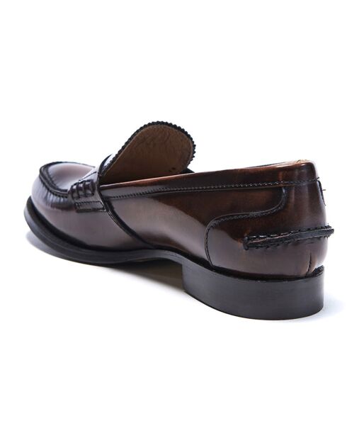 Mocassins en Cuir Tina marron foncé