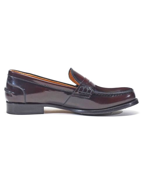 Mocassins en Cuir Tina bordeaux