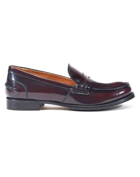 Mocassins en Cuir Tina bordeaux