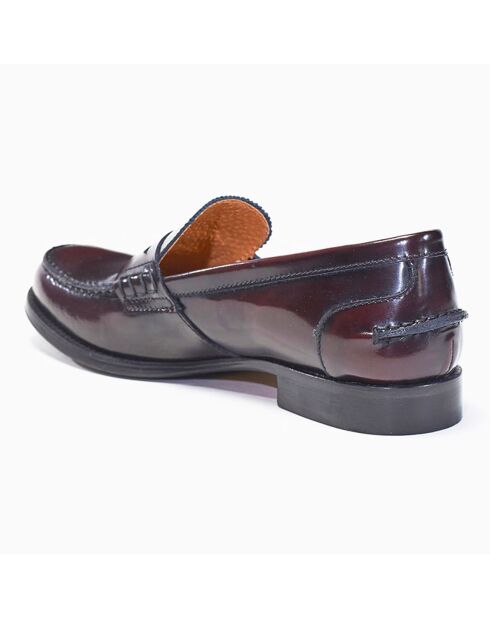 Mocassins en Cuir Tina bordeaux