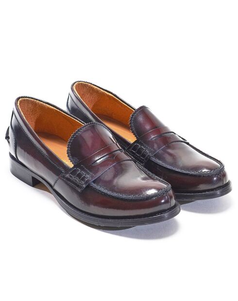 Mocassins en Cuir Tina bordeaux