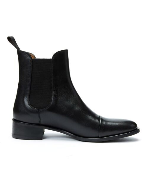 Bottines en Cuir Victoria noires