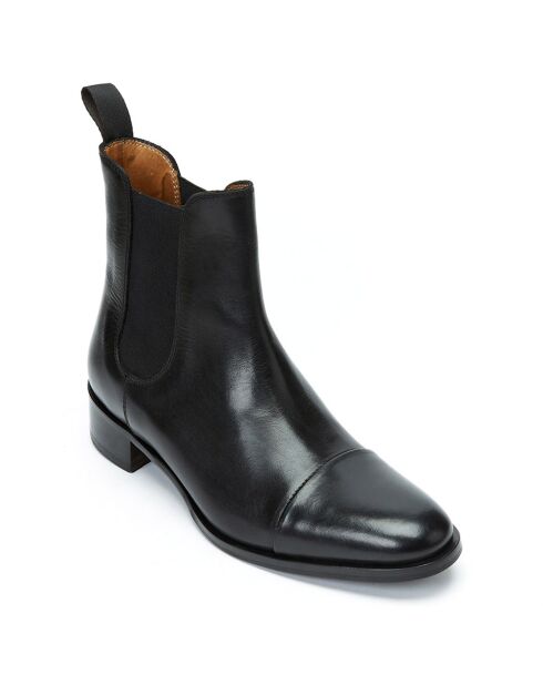 Bottines en Cuir Victoria noires