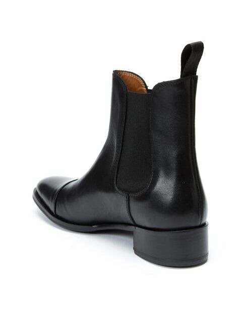 Bottines en Cuir Victoria noires