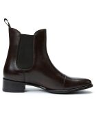 Chelsea Boots en Cuir Victoria marron foncé