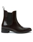 Chelsea Boots en Cuir Victoria marron foncé