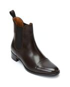 Chelsea Boots en Cuir Victoria marron foncé