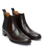 Bottines en Cuir Lola marron foncé