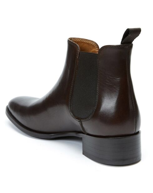 Bottines en Cuir Lola marron foncé