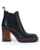 Bottines en Cuir Heeled Sacha noir/marron