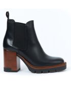 Bottines en Cuir Heeled Sacha noir/marron