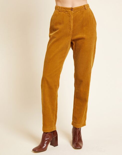 Pantalon en Velours côtelé Miro caramel