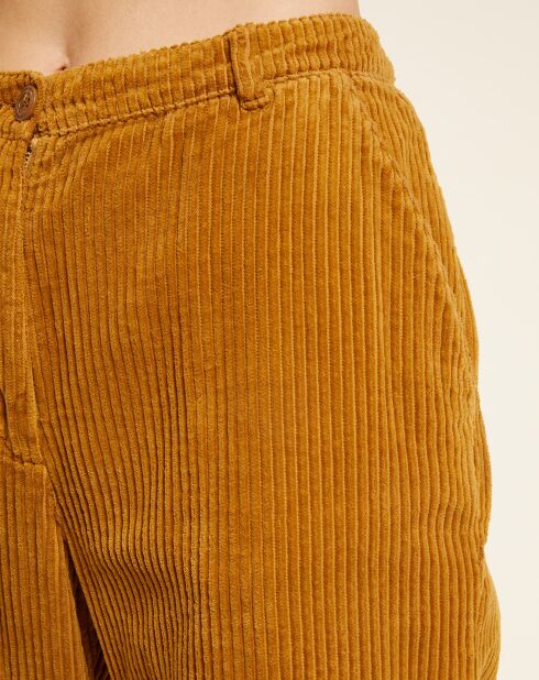 Pantalon en Velours côtelé Miro caramel