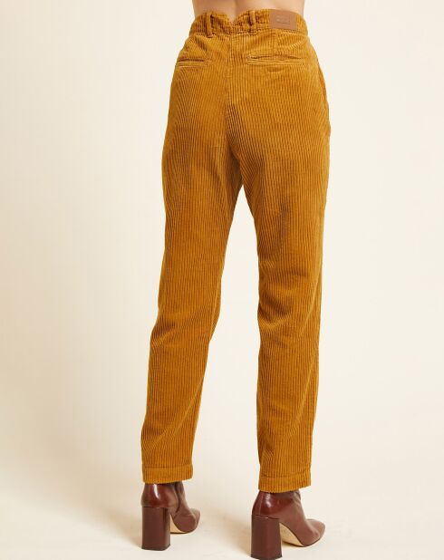 Pantalon en Velours côtelé Miro caramel