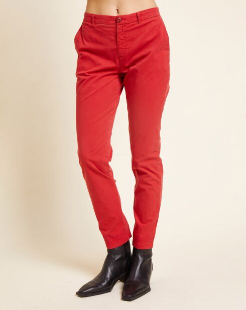 Pantalon chino Morgan groseille