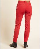 Pantalon chino Morgan groseille
