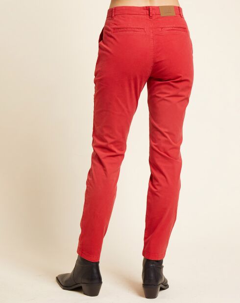 Pantalon chino Morgan groseille
