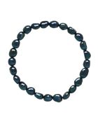 Bracelet élastique Perles de Culture d'Eau Douce baroques noires