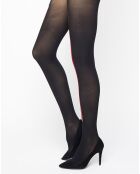 Collant opaque Fashion Baguette Arrière noir/rouge