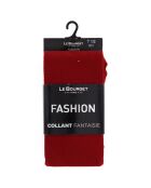 Collant opaque Fashion Fantaisie relief bouchra rouge