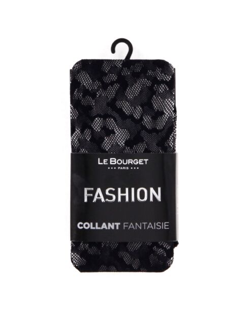 Collant Fashion Cameron résille motif camouflage noir