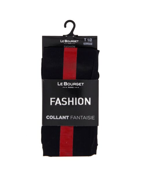 Collant opaque Fashion Baguette Arrière noir/rouge