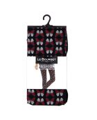 Collant Butterfly motifs papillons noir/rouge