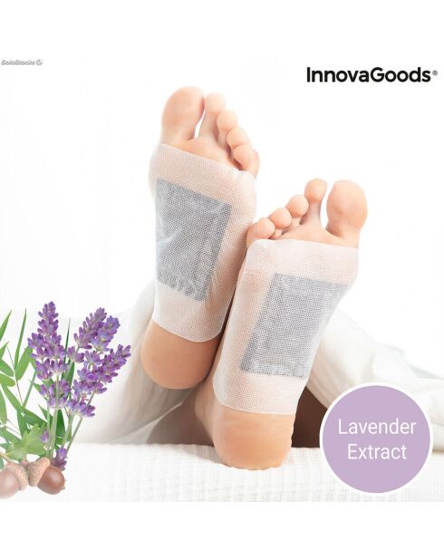 10 Patchs détoxifiants pour pieds Lavender blancs