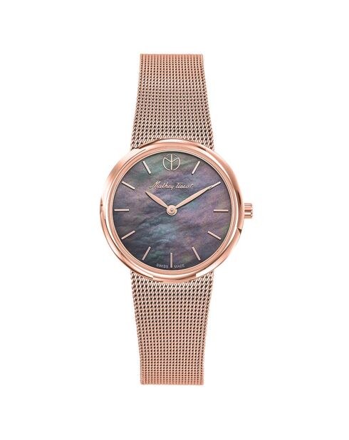 Montre Femme Quartz en Acier Milly doré rose