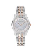 Montre Femme Quartz en Acier Tacy argenté/doré rose