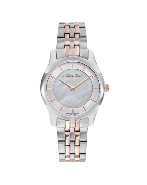 Montre Femme Quartz en Acier Tacy argenté/doré rose