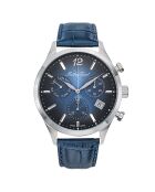 Montre Homme en Cuir Quartz Urban bleue