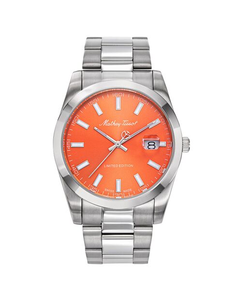 Montre Mixte Quartz en Acier Mathy Sunray argentée