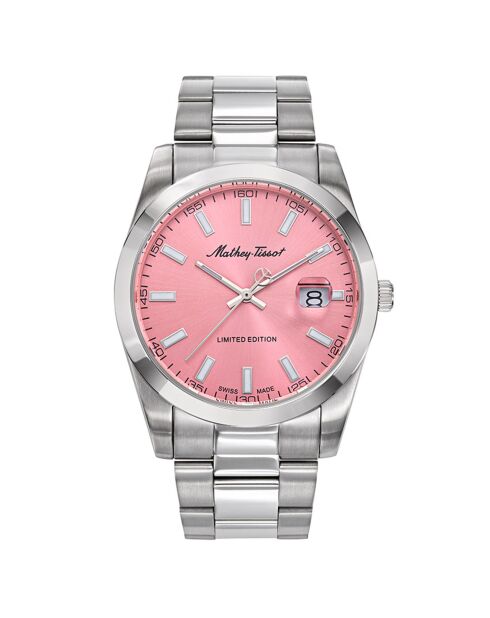 Montre Mixte Quartz en Acier Mathy Sunray argentée