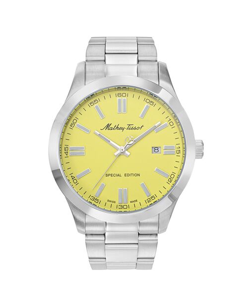 Montre Homme Quartz en Acier Mathy I Jumbo argentée