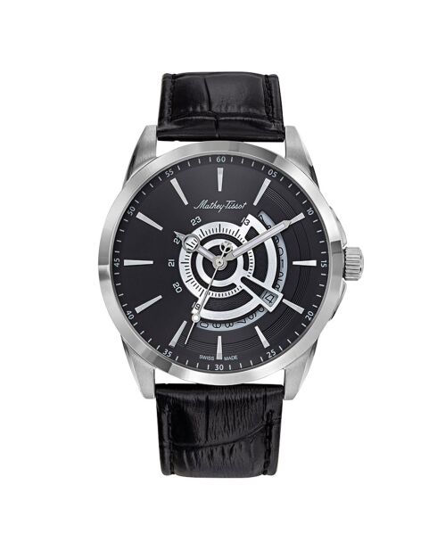 Montre Homme Quartz en Cuir Mondo noire